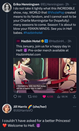 Charlie Morningstar (Hazbin Hotel) (new voice/Voice actor Erika Henningsen) AI voice text to speech and AI music cover generator