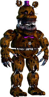 Nightmare Fredbear (FNAF 4) AI voice text to speech and AI music cover generator