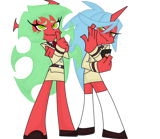 Scanty & Kneesocks (Panty & Stocking ENG Dub) AI voice text to speech and AI music cover generator