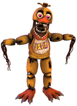 Withered Chica AI voice text to speech and AI music cover generator