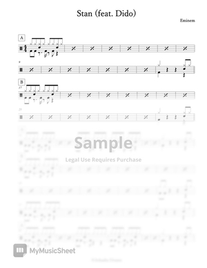Eminem ft. Dido - Stan (drums) AI cover generator