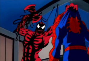 Carnage (90s Spiderman Show) AI cover generator