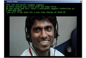 Tech support scammer AI cover generator