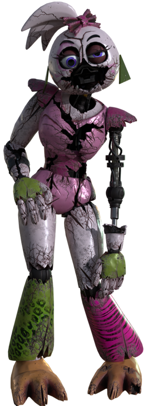 Shattered Glamrock Chica (FNaF Security Breach) AI cover generator