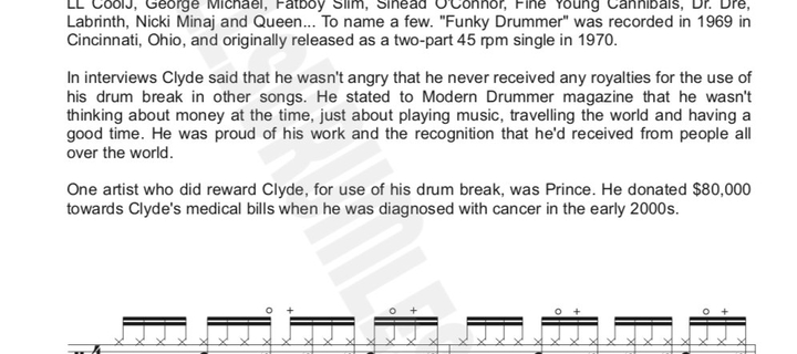 This is the Avatar Image for the Funky Drummer Break Drums AI Voice and Text to Speech Generator