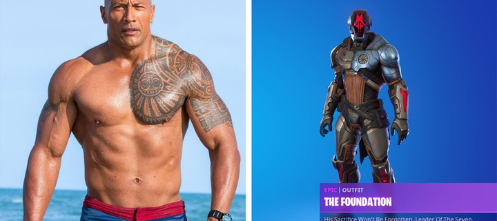 This is the Avatar Image for the Foundation (Fortnite) (Dwayne "The Rock" Johnson) AI Voice and Text to Speech Generator