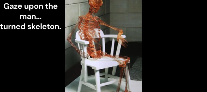 This is the Avatar Image for the Wall Skeleton (Stuck Inside Verse Meme) AI Voice and Text to Speech Generator