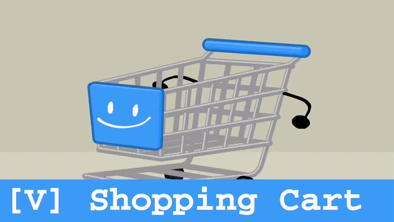 This is the Avatar Image for the Shopping Cart (BFDI: TPOT) AI Voice and Text to Speech Generator